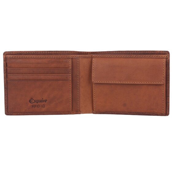 Esquire Croco Portafoglio Protezione RFID Pelle 12 cm