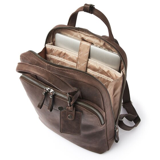 Castelijn & Beerens Carisma Zaino da giorno Protezione RFID Vera Pelle 40 cm Vano porta PC