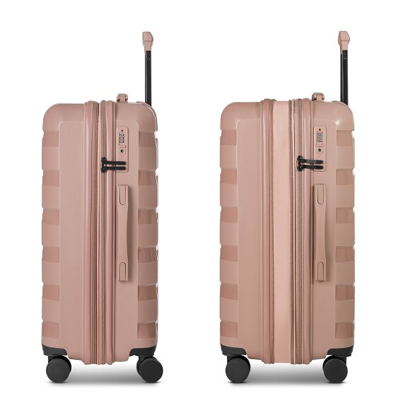 d&n South Dakota 4 ruote Set di valigie 3 pezzi con piega di espansione