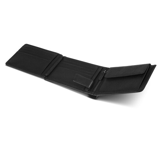 Police Portafoglio RFID in pelle 12 cm pieghevole con zip