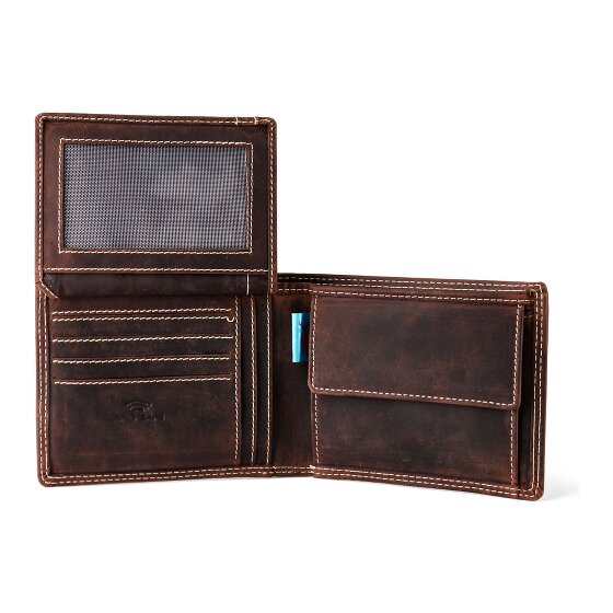 Jack Kinsky Baltimore 101 Portafoglio Protezione RFID Pelle 13 cm