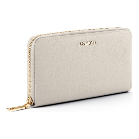 Lazarotti Portafoglio Bologna in pelle XL con chiusura a zip perimetrale, 19 cm