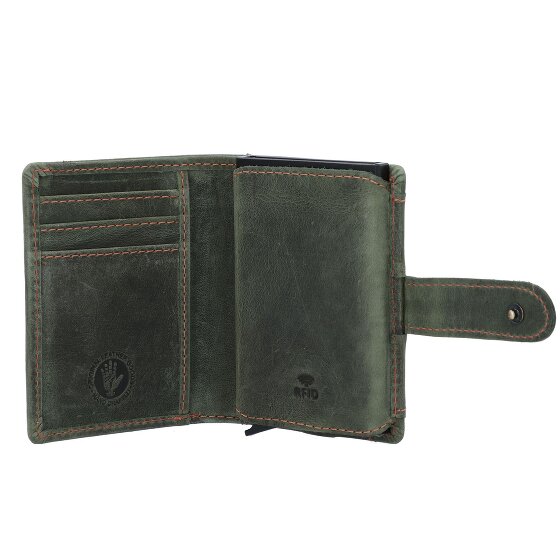 Greenburry Portafoglio originale vintage RFID in pelle 8 cm