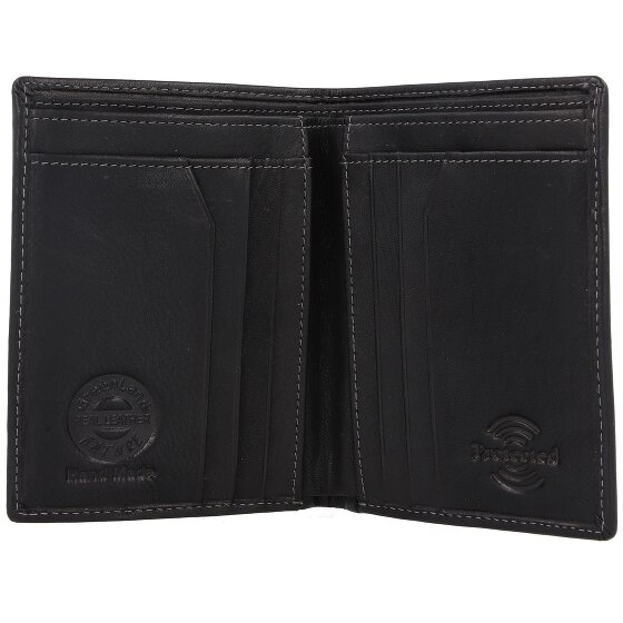 Greenland Nature Portafoglio in nappa nera RFID in pelle 9,5 cm