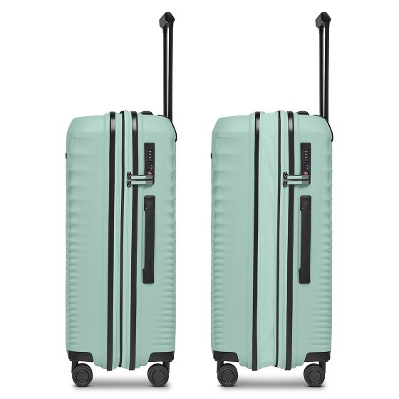 Farmhood Eco Edition 4 ruote Set di valigie 3 pezzi con piega di espansione