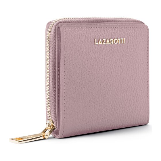Lazarotti Portafoglio Bologna in pelle, medio, con chiusura a zip perimetrale, 10 cm