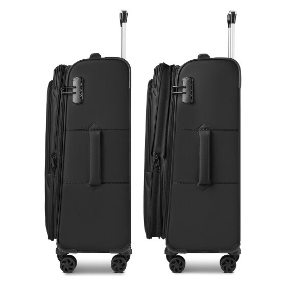 Franky Melbourne 3.0 Set di valigie a 4 ruote, 3 pezzi, con piega elastica