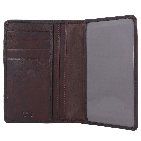 Burkely Custodia per passaporto RFID in pelle antica Avery 10 cm