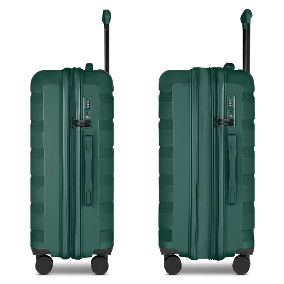 d&n South Dakota 4 ruote Set di valigie 3 pezzi con piega di espansione