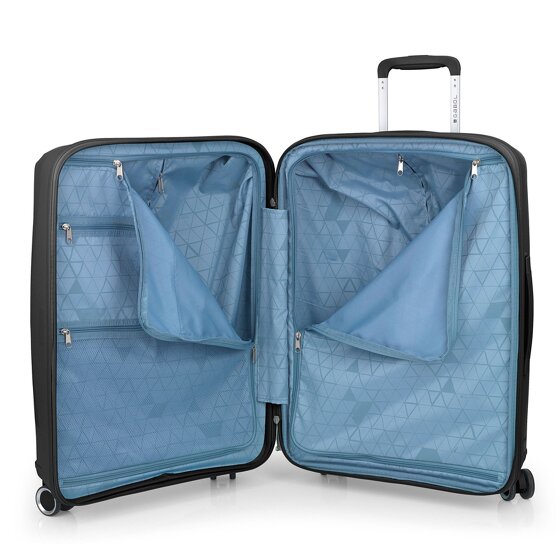 Gabol Queens 4 ruote Set di valigie 3 pezzi con piega di espansione