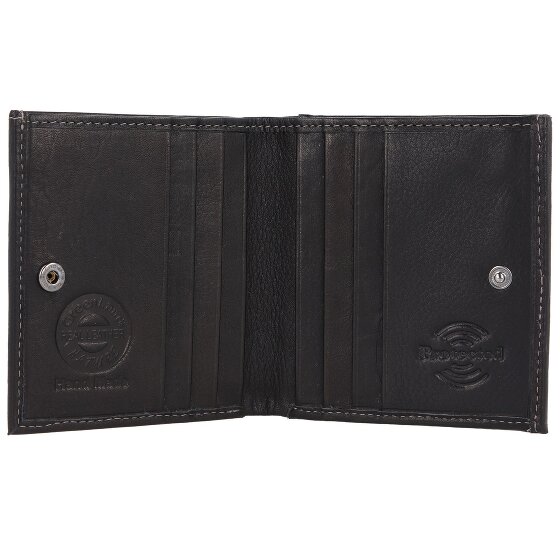 Greenland Nature Portafoglio in nappa nera RFID in pelle 9,5 cm