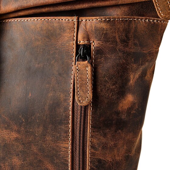 Jack Kinsky Baltimore 15 Zaino da lavoro Vera Pelle 43 cm Vano porta PC