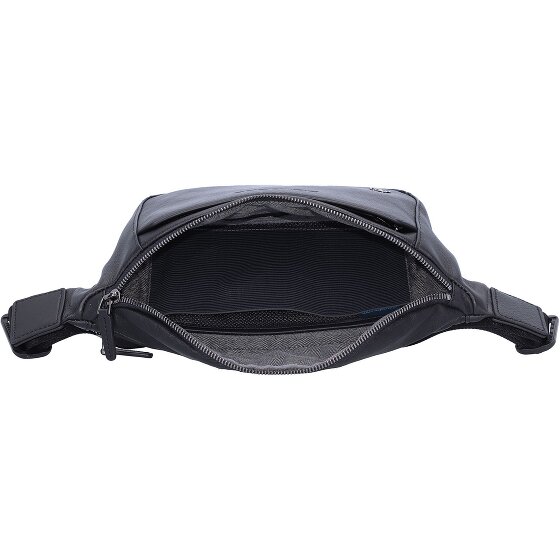 Piquadro Marsupio quadrato nero in pelle 31 cm