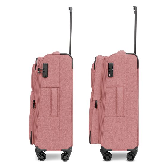 Redolz Essentials 12 THREE SET 4 ruote Set di valigie 3 pezzi con piega di espansione