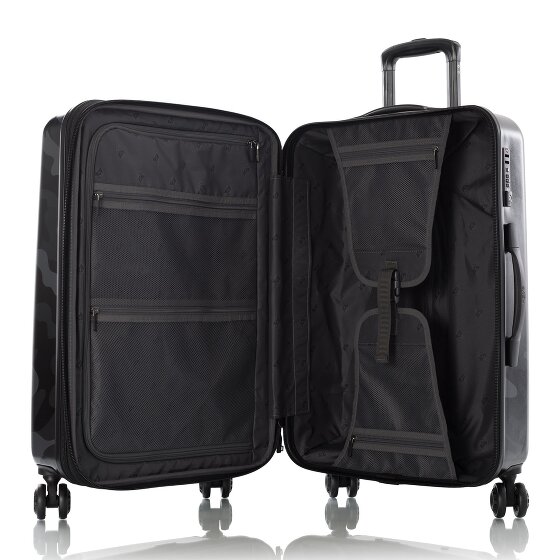 Heys Black Camo 4 ruote Carrello M 66 cm con piega di espansione