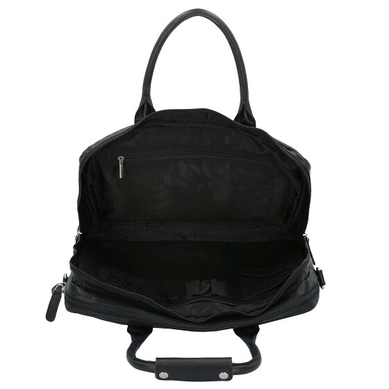 Dermata Cartella in pelle con scomparto per laptop da 39 cm
