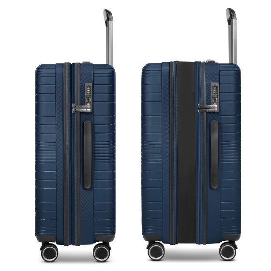 Franky Dallas 3.0 Set di valigie a 4 ruote 3 pezzi con pieghe elastiche