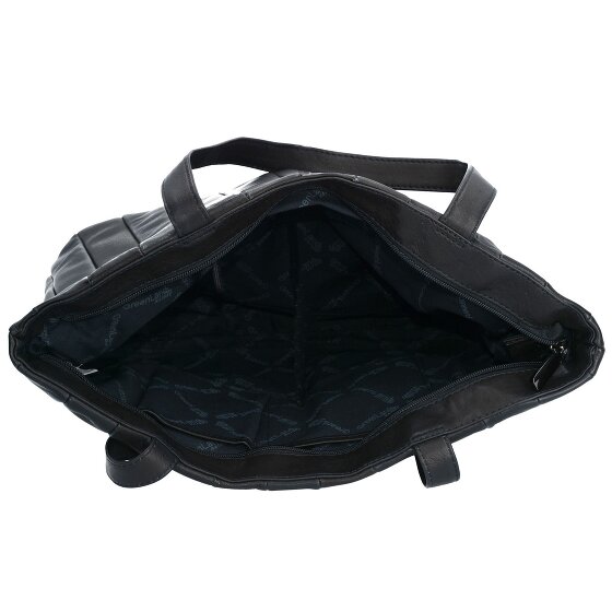 Greenland Nature Borsa Shopper in nappa nera in pelle 37 cm