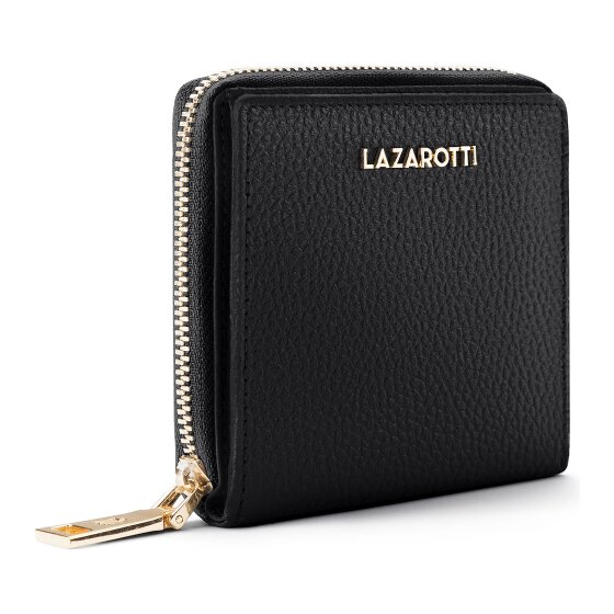 Lazarotti Portafoglio Bologna in pelle, medio, con chiusura a zip perimetrale, 10 cm