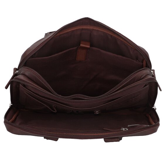 Dermata Cartella in pelle con scomparto per laptop da 39 cm