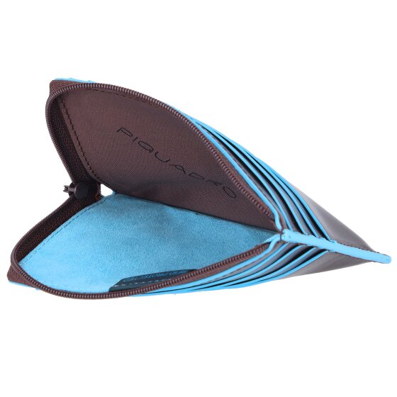 Piquadro Custodia quadrata blu per carte di credito RFID in pelle 12 cm Piquadro Custodia quadrata blu per carte di credito RFID in pelle 12 cm