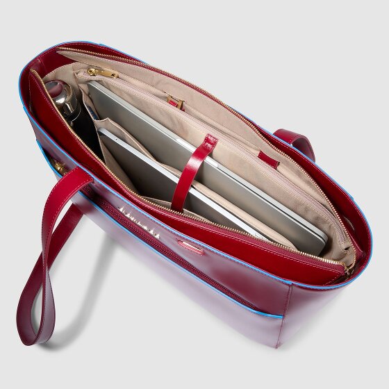 Piquadro Blue Square Borsa shopper Vera Pelle 40 cm