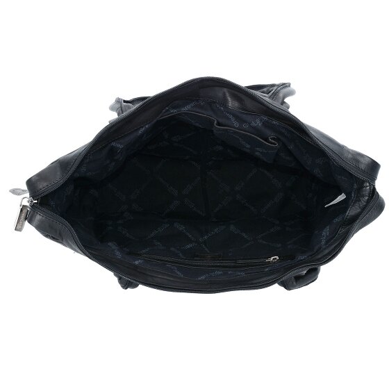 Greenland Nature Borsa Shopper in nappa nera in pelle 33 cm