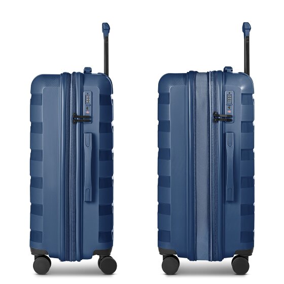 d&n South Dakota 4 ruote Set di valigie 3 pezzi con piega di espansione