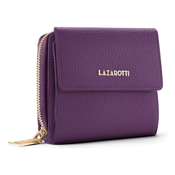 Lazarotti Portafoglio Bologna in pelle con chiusura a zip, 12 cm