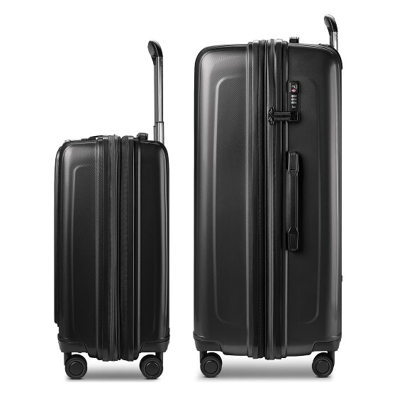 Redolz Set di valigie Essentials 14 a 4 ruote 2 pz. scomparto per laptop con piega elastica
