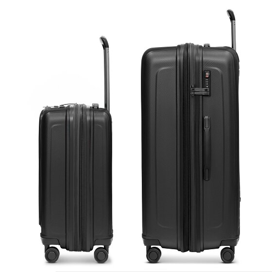 Redolz Set di valigie Essentials 14 a 4 ruote 2 pz. scomparto per laptop con piega elastica