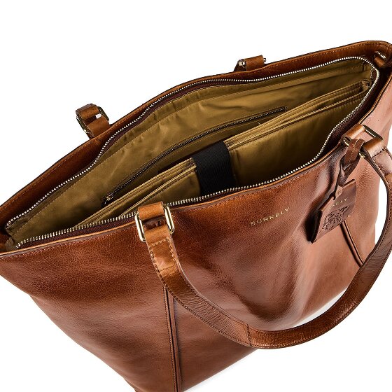 Burkely Fine Florence Borsa shopper Vera Pelle 37 cm Vano porta PC