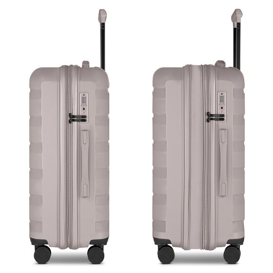 d&n South Dakota 4 ruote Set di valigie 3 pezzi con piega di espansione