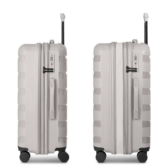 d&n South Dakota 4 ruote Set di valigie 3 pezzi con piega di espansione