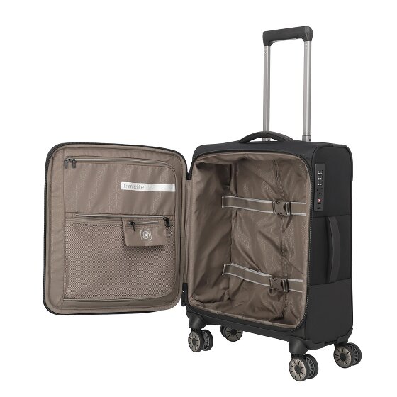 Travelite Crosslite 5.0 4 ruote Carrello della cabina S 55 cm Scomparto per laptop