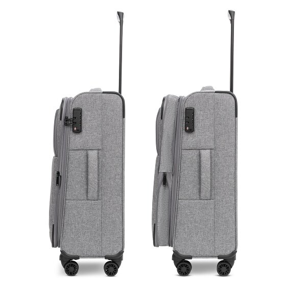 Redolz Essentials 12 THREE SET 4 ruote Set di valigie 3 pezzi con piega di espansione