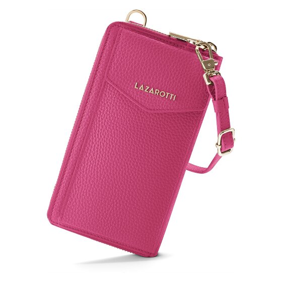 Lazarotti Bologna Portafoglio in pelle con zip Custodia per cellulare in pelle 19 cm