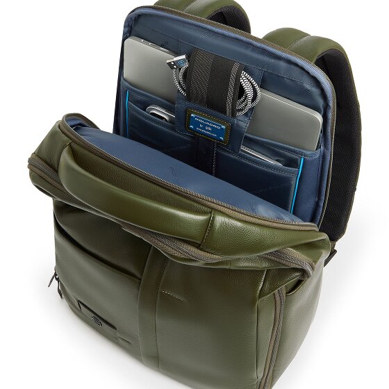 Piquadro Russell Zaino da lavoro Protezione RFID Pelle 42 cm Scomparto per laptop