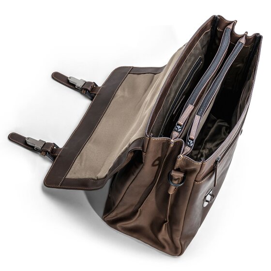 Farmhood Nashville Cartella XXL 3 scomparti in pelle 39 cm