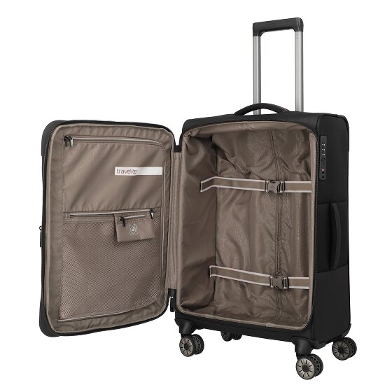 Travelite Crosslite 5.0 4 ruote Carrello M 66 cm con piega di espansione