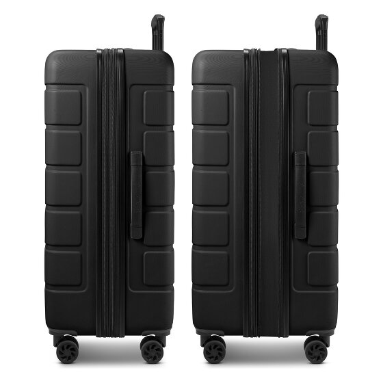 Saxoline Set di valigie Miami a 4 ruote S+L espandibile