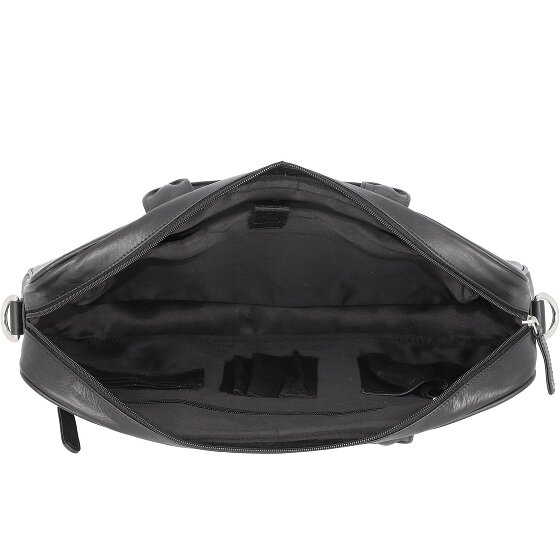Dermata Cartella in pelle con scomparto per laptop da 39 cm