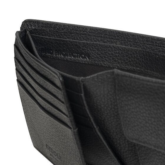 Redolz Portafoglio QF RFID in pelle 12 cm pieghevole