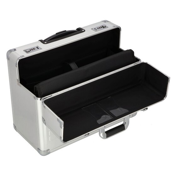 Dermata Trolley pilota a 2 ruote in alluminio, 48 cm, con scomparto per laptop