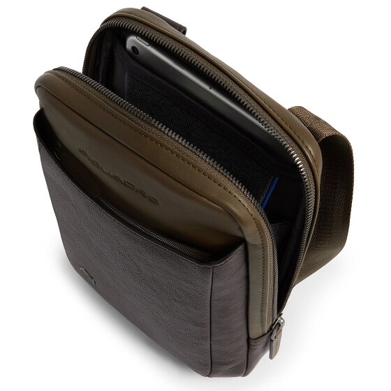 Piquadro Black Square Borsa a tracolla Vera Pelle 17 cm