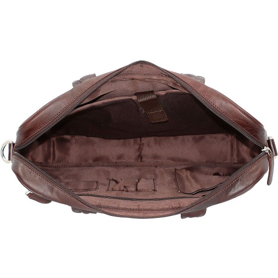 Dermata Cartella in pelle con scomparto per laptop da 39 cm