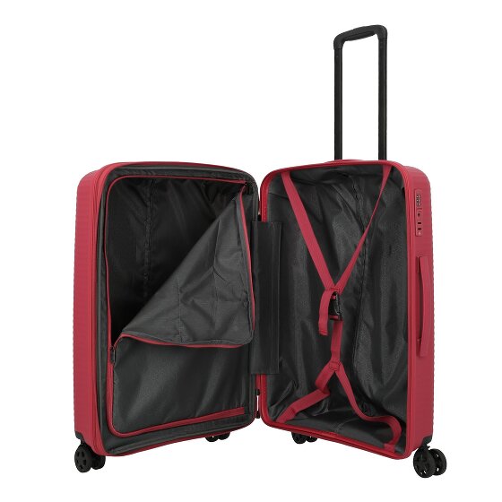 Travelite Air Stripe 4 ruote Set di valigie 3 pezzi con piega di espansione