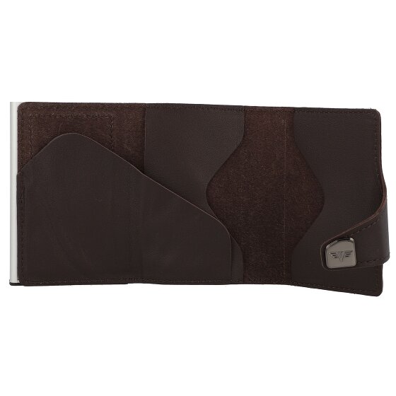 Tru Virtu Custodia per carte di credito Click & Slide Portafoglio RFID in pelle 6,5 cm