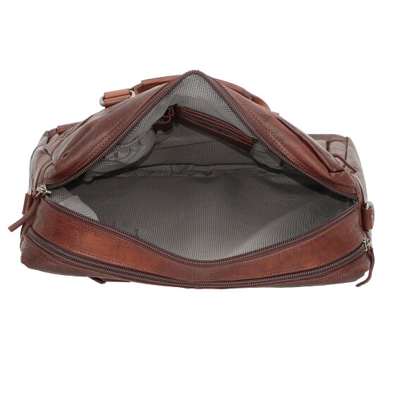 Spikes & Sparrow Cartella in pelle con scomparto per laptop da 41 cm