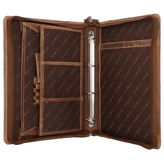 Greenburry Cartella ad anelli vintage in pelle 34 cm